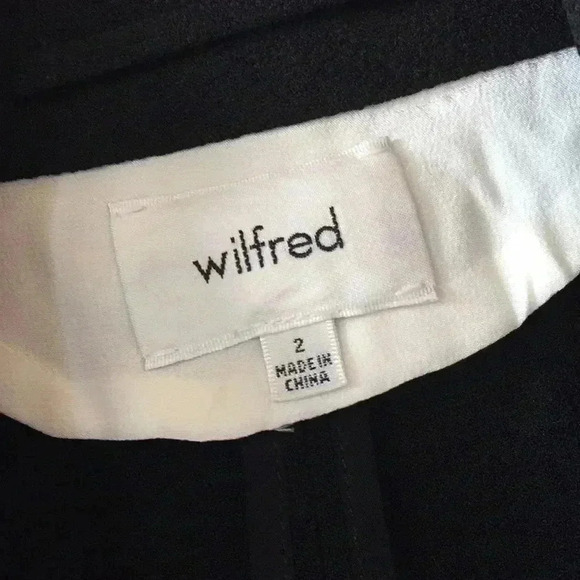 aritzia wilfred chevalier draped open tuxedo blazer black size 2 - Picture 3 of 9